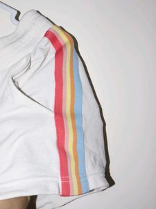 Retro Rainbow Stripe Shorts