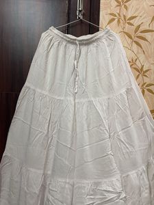 White Tiered Maxi Skirt