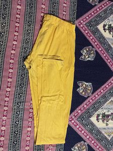 pink and yellow kurti leggings