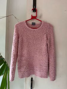 Veromoda Pink Textured Knit Sweater