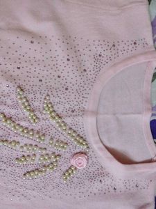 Pink Embellished Sweater