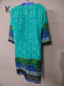 Sea Grin Kurta with Abstract Print