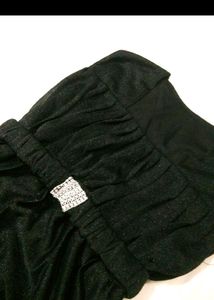 Black Shimmer Bodycon Mini Dress For Women