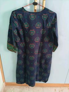 Stylish Navy Blue Printed Kurta