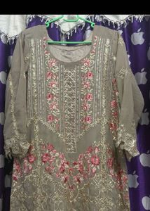 Embroidered Kurta Set with Dupatta