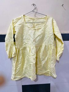 Flowy Yellow Tunic Top