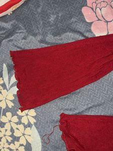 Y2K red gorgettee top