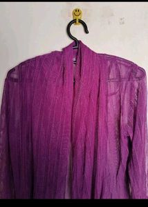 Purple Sheer Kimono Cardigan