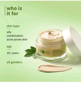 Plum Green Tea Clear Face Mask