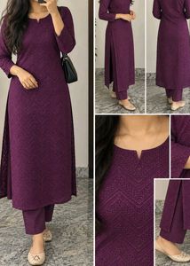 Elegant Purple Kurta Set