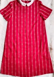 Red &amp; White Striped Dress