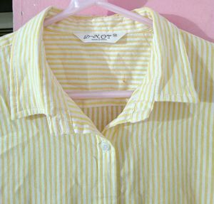 Yellow Striped Button-Up Shirt🌞💛🔥