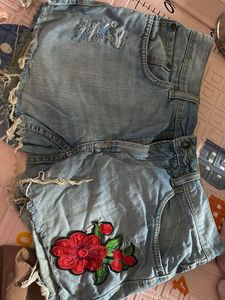 combo of two Cute Denim Shorts