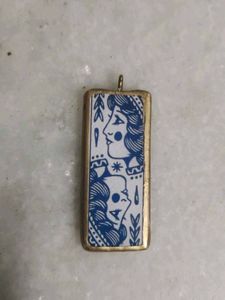 IMPORTED|CERAMIC Unique Vintage QUEEN FACE Pendant