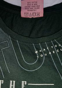Men regular Green T-shirt
