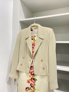 Pista Beige Embroidered Dress
