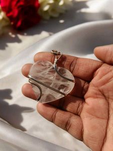 Clear Quartz Crystal Pendant - Large