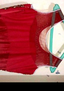 Red Embroidered Ethnic Gown