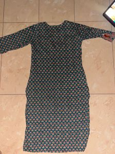 Green Printed Kurta