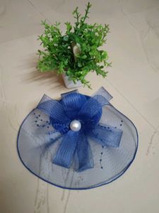 Combo Set Designer Blue Scarf &amp; Hair Accessory