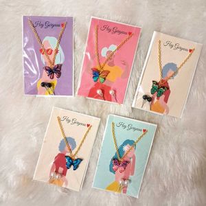 All Butterfly Charm Necklace Set pack of 5
