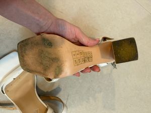 White used heels 39