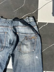 Women's Blue Wash Wide Leg Jeans