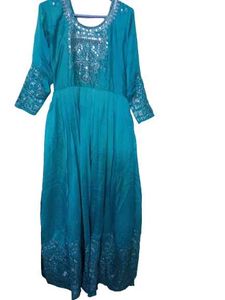 Embellished Teal Kurta