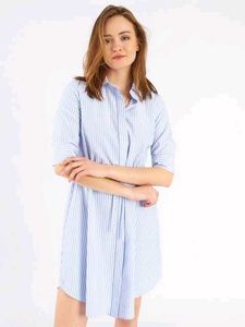 Striped Shirt Dress
