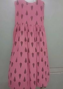 Pink Printed Ethnic Gown