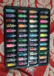 Glitter Nail Art Set - Multiple Colors