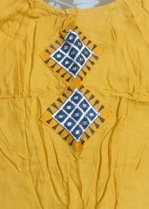 Mustard 3pc Set[ Crop top, Skirt &amp; Shrug]