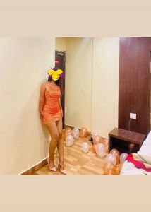 Sparkly Orange Mini Dress