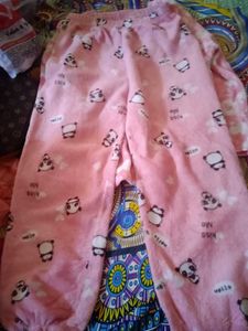 Cute Pink fur Pajama Set