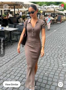 Ribbed Knit Midi Dress