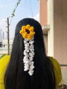 Handmade Crochet Flower Hair Clip