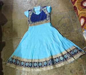 Beautiful Sky Blue Anarkali Kurti