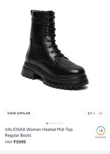 VALIOSAA Women's Black Heeled Boots