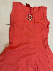 Stylish Coral A-Line Dress