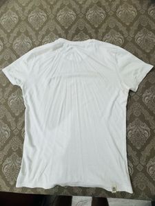 Being Human Men's White T-Shirt with Blue Logo