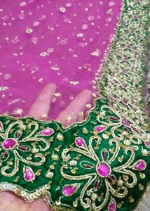 Very Beautiful 😍 Pink Saree....ready to wear