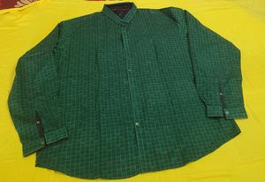 Green Checked Casual Shirt