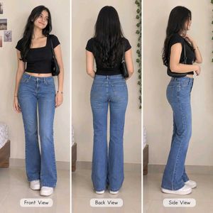 y2k low rise Blue Flare Jeans