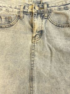 Light Wash Denim Mini Skirt
