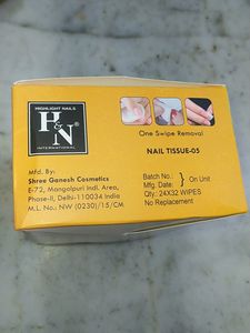 Nail Polish Remover Wipes Pack Of 6