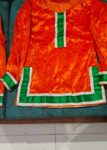 Vibrant Orange Salwar Suit for baby age upto 2 to