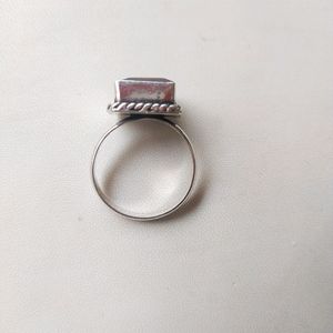 925 Silver High Quality Maroon Stone Ring 💍