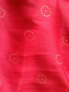 black golden and red colour saree