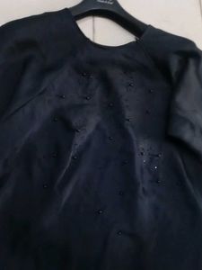 Elegant Black Embellished Burqa