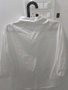 Classic White Button-Up Shirt, pure cotton.